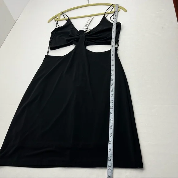 Alice +‎ Olivia Womens Black Havana Cutout Mini Dress Size 12 Vacation NEW